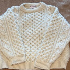 Fisherman’s Irish Cream Cable Knit Sweater. Pristine condition.